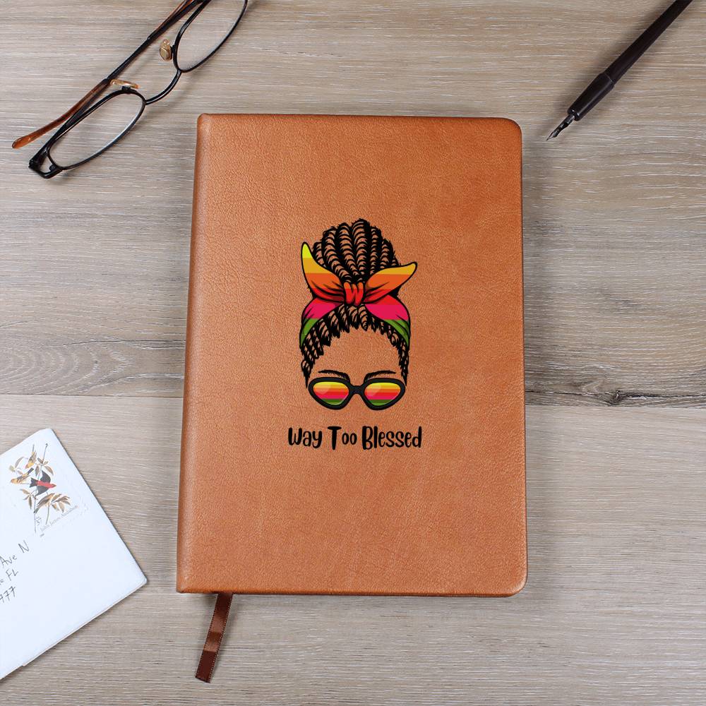 Way Too Blessed Leather Journal