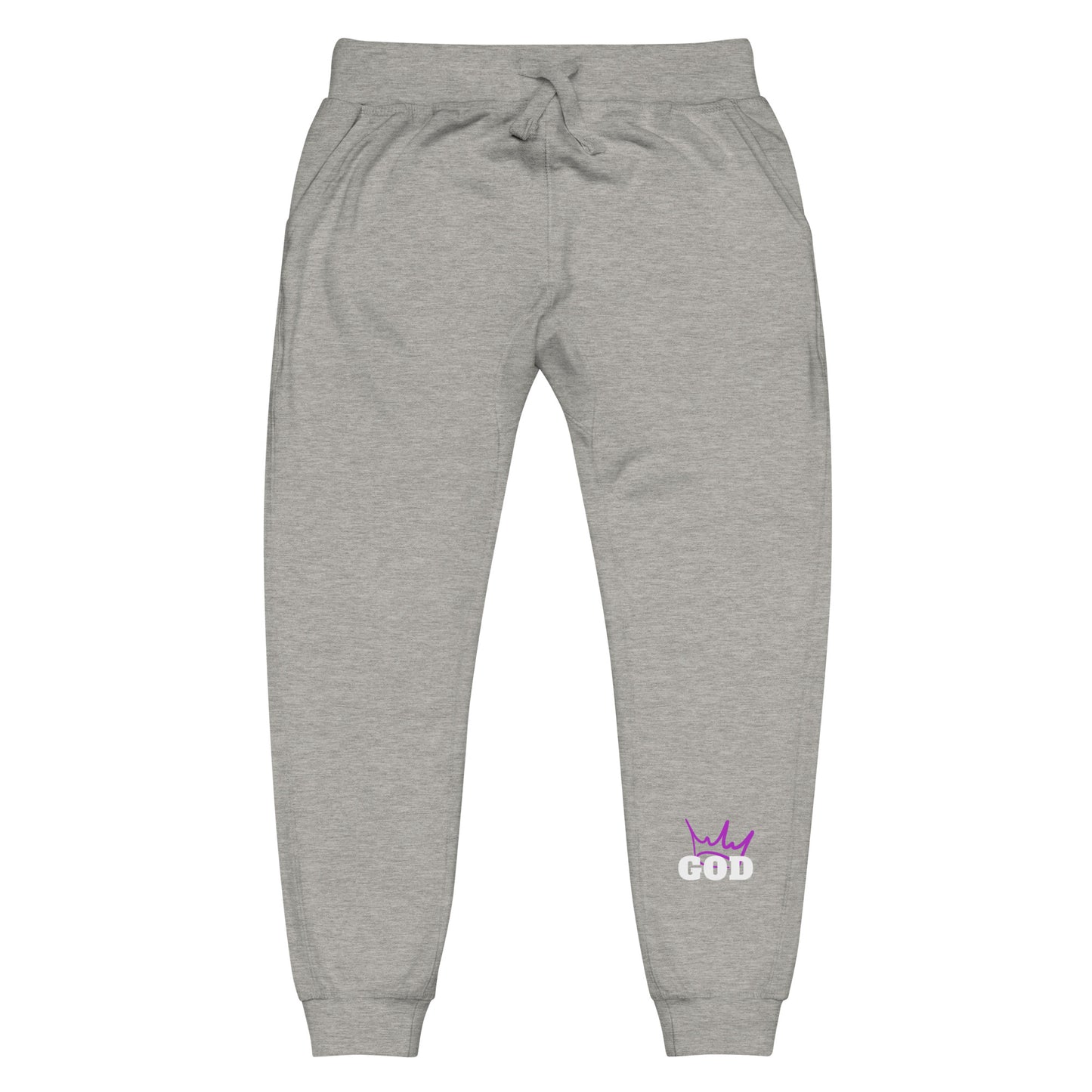 Unisex fleece sweatpants Purple Lettering
