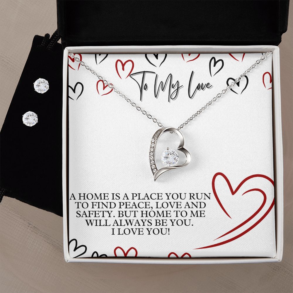 Forever Love Necklace & Earrings Set