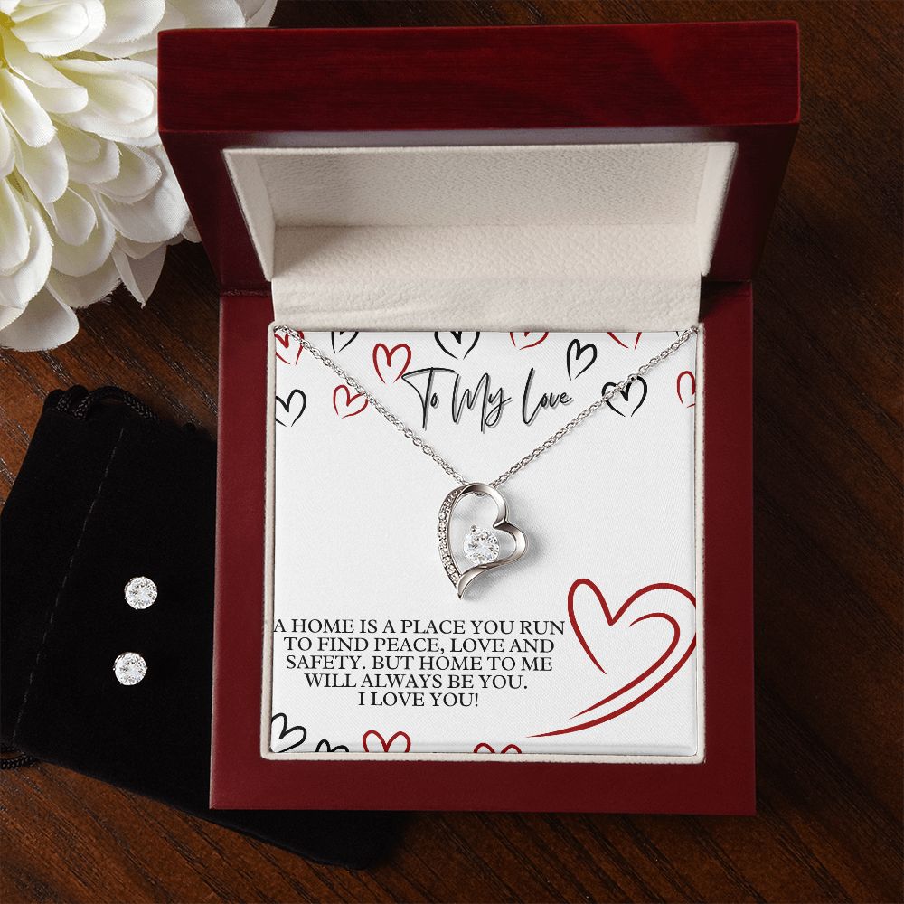 Forever Love Necklace & Earrings Set