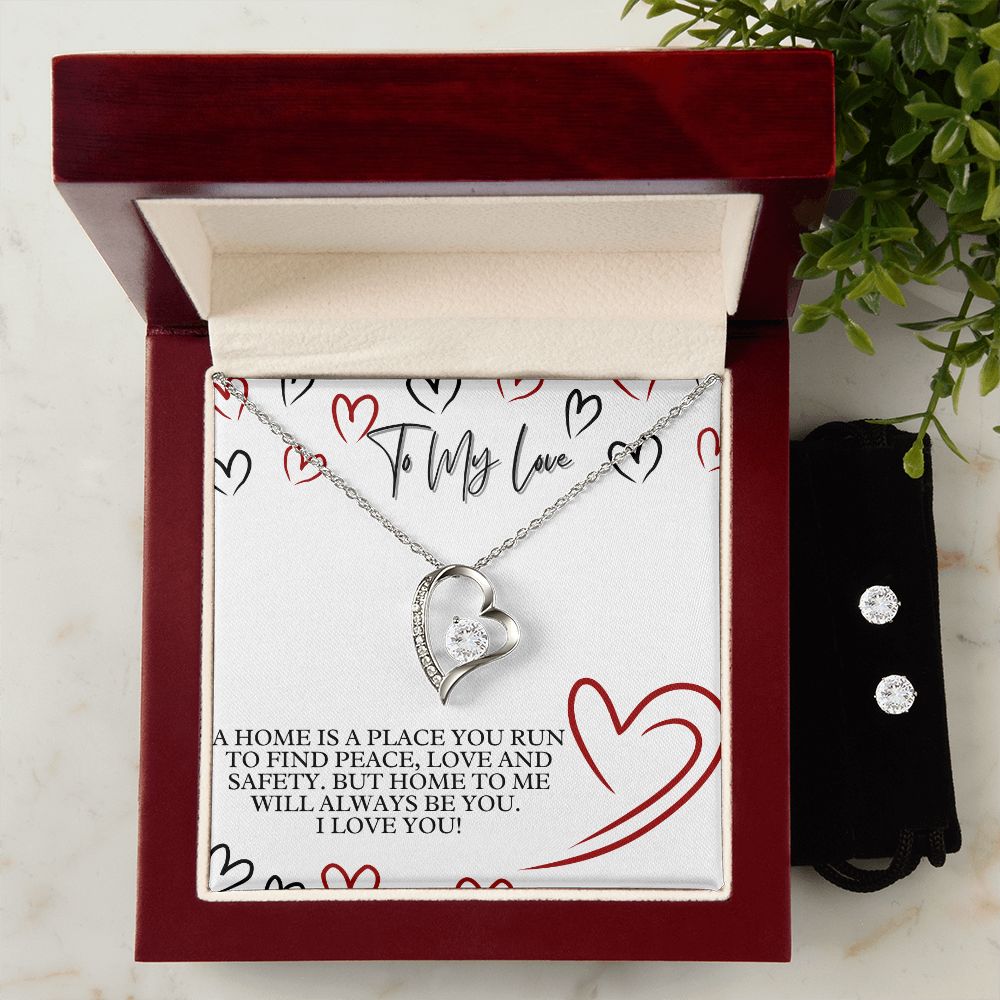 Forever Love Necklace & Earrings Set