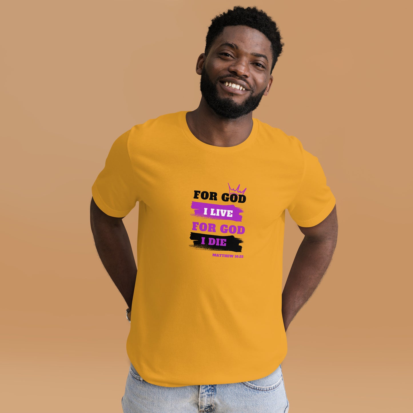 Unisex t-shirt (Purple) For God I Live For God I Die