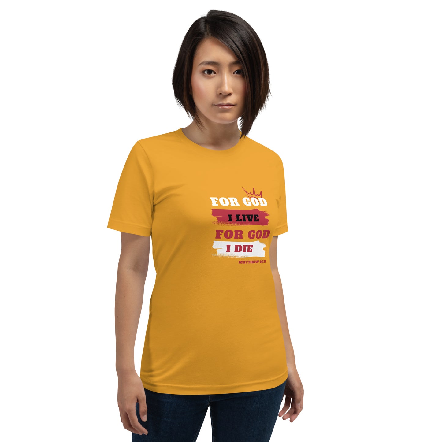 Unisex t-shirt (Red) For God I Live For God I Die