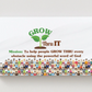 Grow Thru It Community Invitation Business Cards