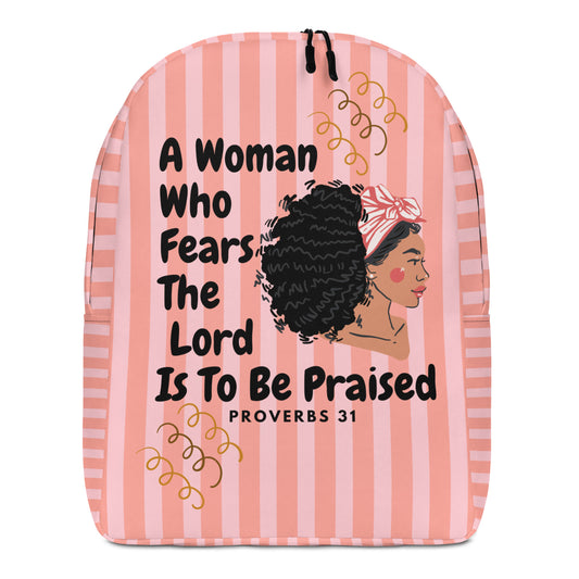 Proverbs 31 Pink Minimalist Backpack