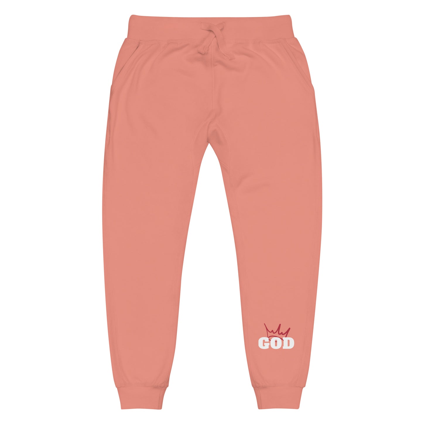 Unisex fleece sweatpants Red Lettering