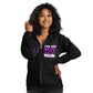 Unisex heavy blend zip hoodie Purple Lettering