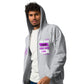 Unisex heavy blend zip hoodie Purple Lettering