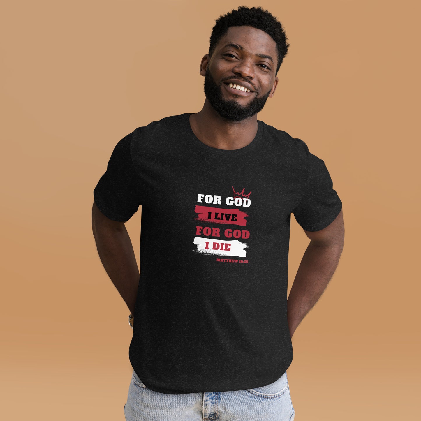 Unisex t-shirt (Red) For God I Live For God I Die